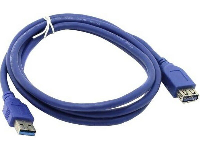 Удлинитель Aopen USB - USB (ACU302), 1.8 м, синий - фото №13