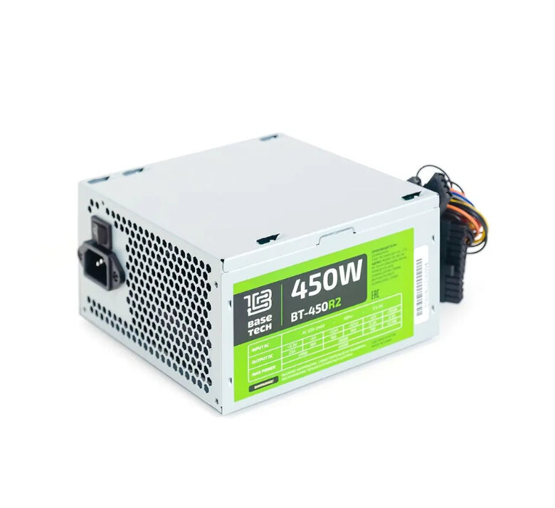 Блок питания 450Вт BaseTech R2 (120мм,3SATA)[BT-450R2]