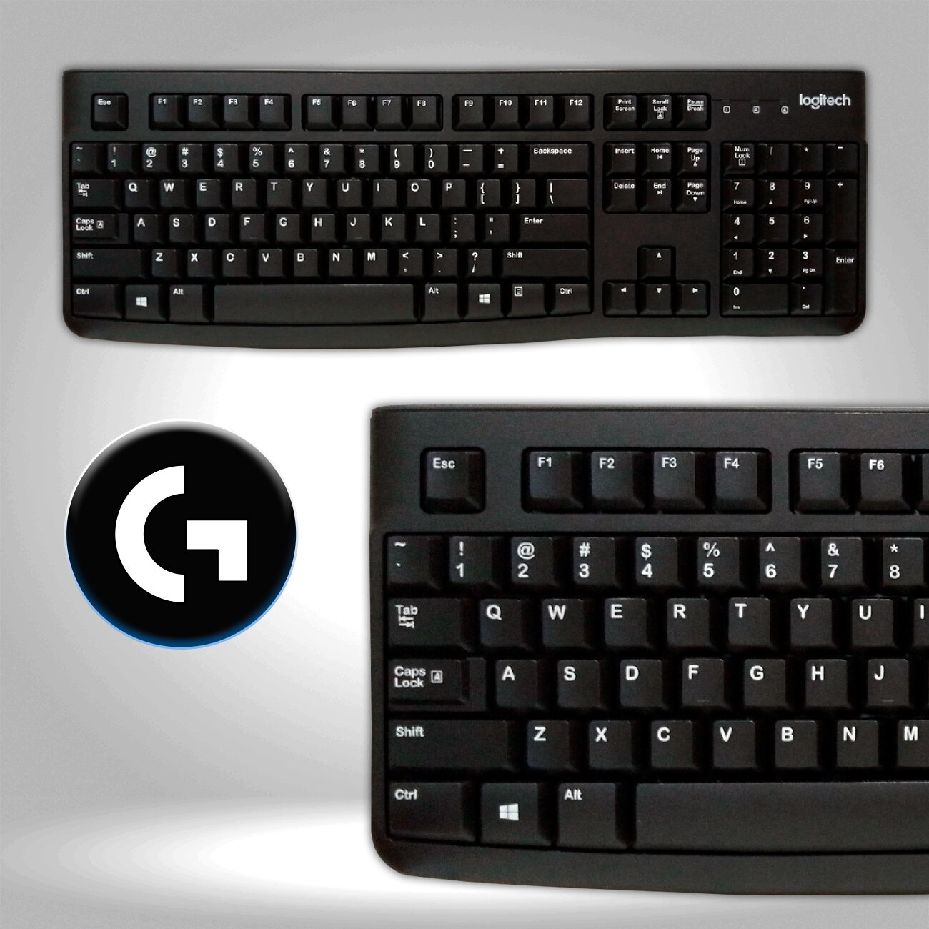 Клавиатура Logitech Keyboard K120 EER Black USB черный, английская (QWERTZ)