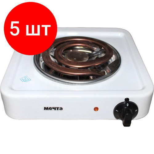 Комплект 5 штук Плита настольная электрическая Мечта 111Т 1 конф ТЭН-конфорка белая 1719500₽