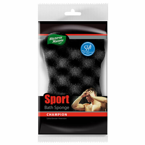 Губка для тела мелочи жизни sport champion 115x35x17см поролон 599₽