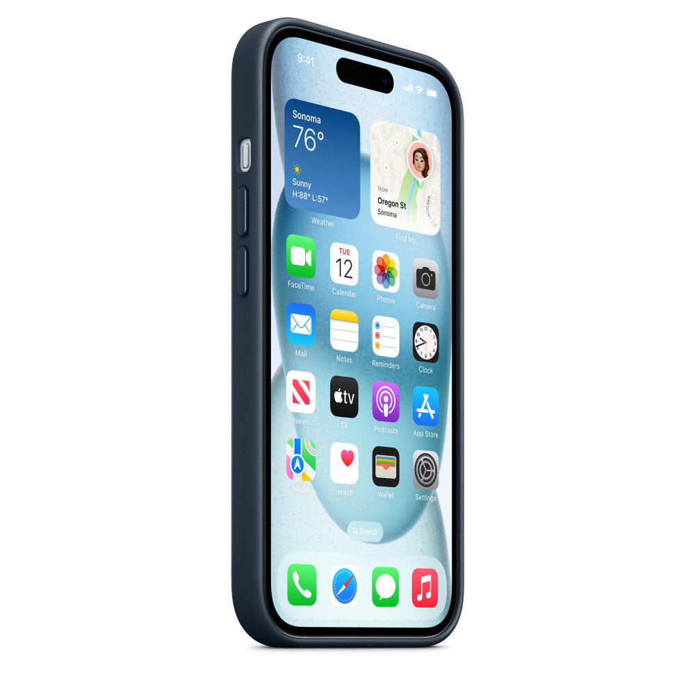 Чехол оригинальный Apple для Iphone 15 Woven Case - Pacific Blue - фото №3