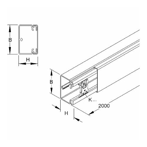 Канатная дорога 40x62 мм RAL9010 HKL4060.3 – Kleinhuis – 4011126347159 канатная дорога 60x230 мм ral9010 hkl60230 3 – kleinhuis – 4011126347739