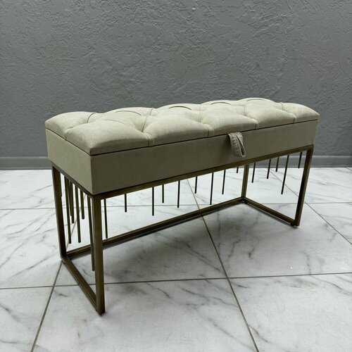 Банкетка в прихожую для обуви с ящиком для хранения STEEL MEBEL (БДБ-0К2) Обувница с сидением Размер: 100х35х55см