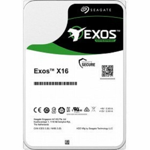 12TB Seagate Exos X16 (ST12000NM001G) SATA 6Gb-s, 7200 rpm, 256mb buffer, 3.5 clean pulled