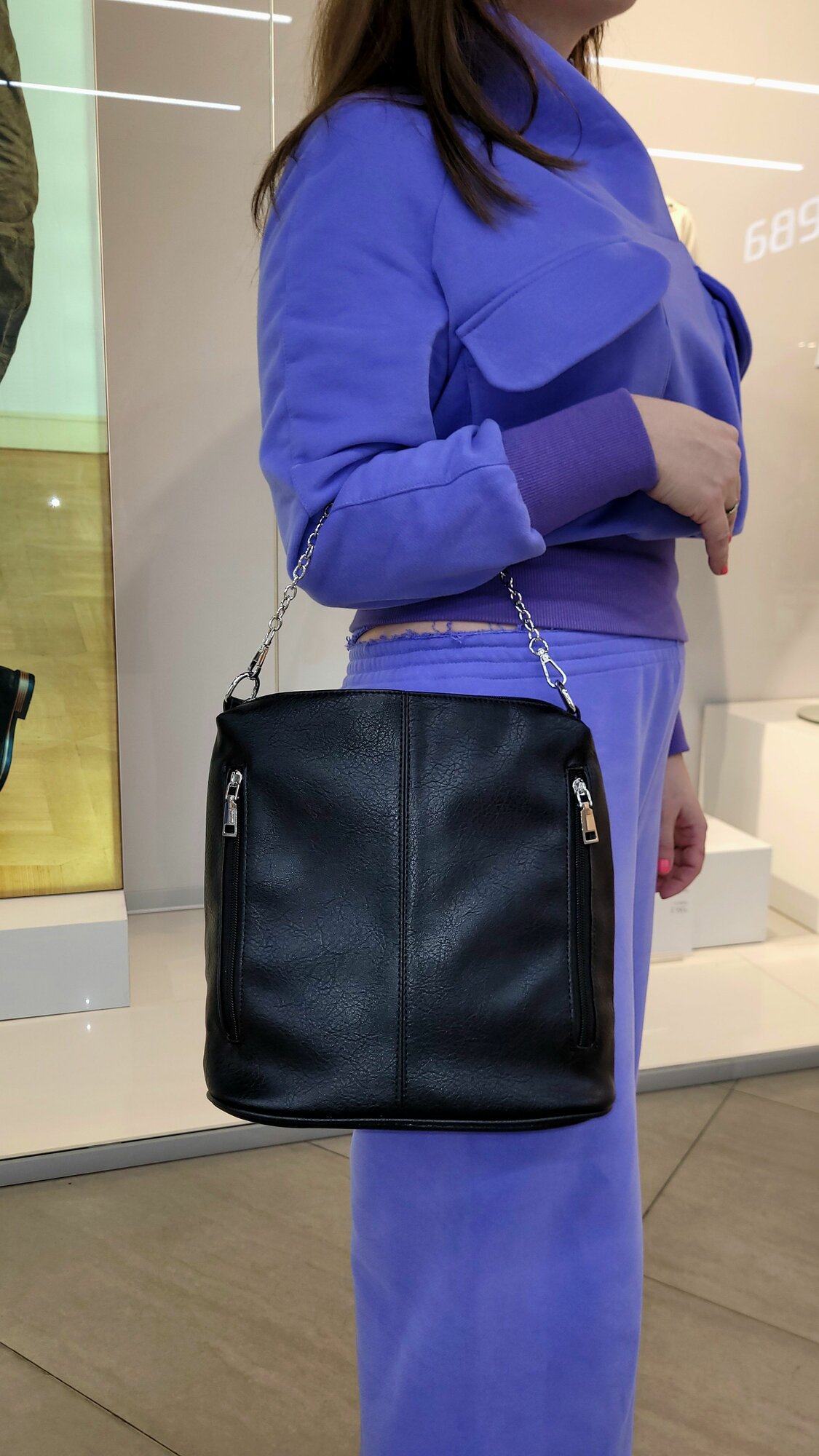 Сумка тоут КожаноFF, фактура гладкая, черный — фото 1