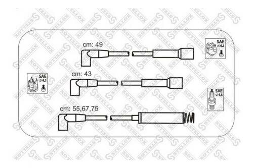 Комплект проводов зажигания Stellox 10-32311-SX Opel: 1612472 1612477 1612479 1612479E Opel Ascona C (81_ 86_ 87_ 88_).