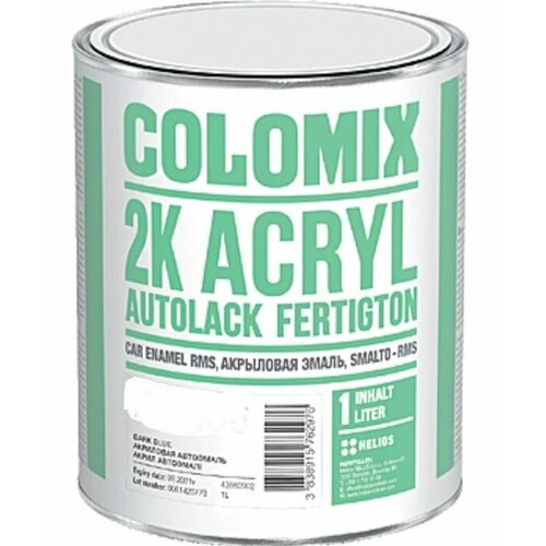 Эмаль акриловая 601 черная Colomix 2K 0,8 кг