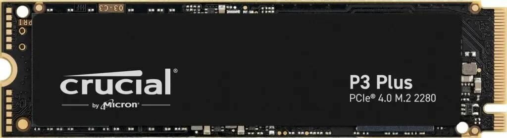 SSD накопитель Crucial P3 Plus CT1000P3PSSD8 1ТБ, M.2 2280, PCIe 4.0 x4, NVMe, M.2