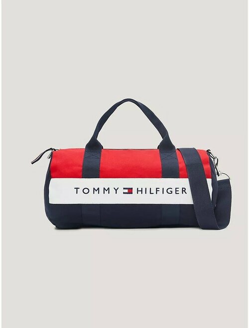 Сумка спортивная TOMMY HILFIGER, 35.5х20.3х20.3 см, ручная кладь, синий, красный