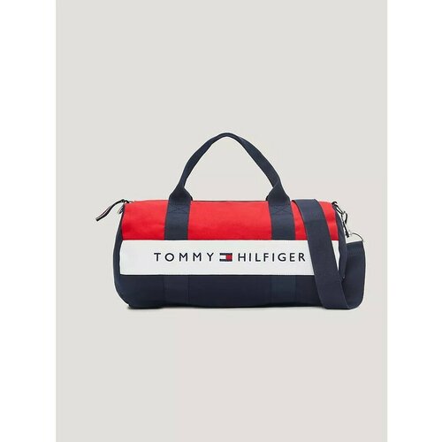 Сумка спортивная TOMMY HILFIGER, 35.5х20.3х20.3 см, ручная кладь, синий, красный