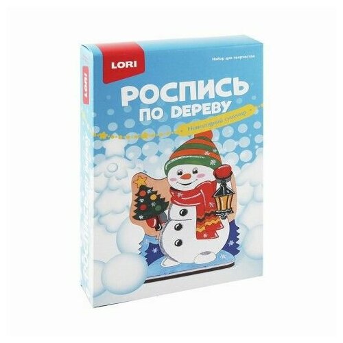 Роспись по дереву Новогодний сувенир Снеговик с фонариком Фнн-025 новогодний сувенир с подсветкой зимние мишки