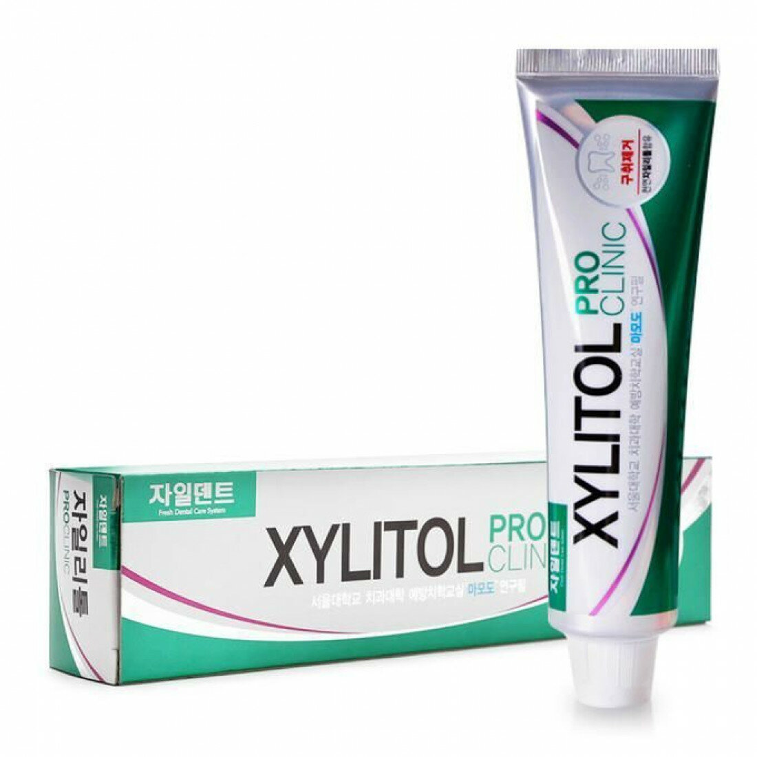 Mukunghwa Xylitol Зубная паста Xylitol Pro Clinic 130g (herb fragrant) green color