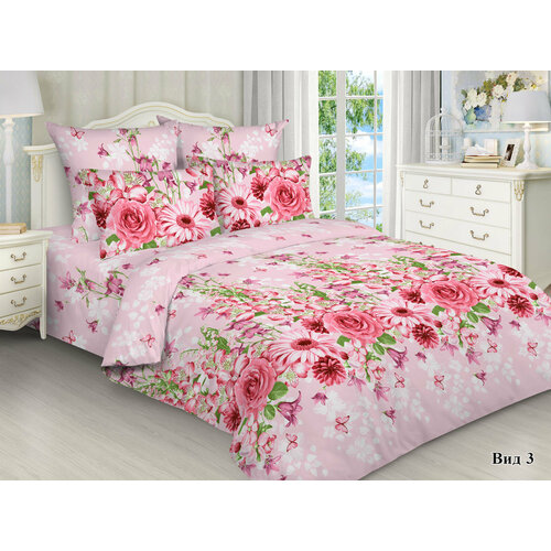Постельное белье Евро ЭКО бязь Розовый сад 2572₽