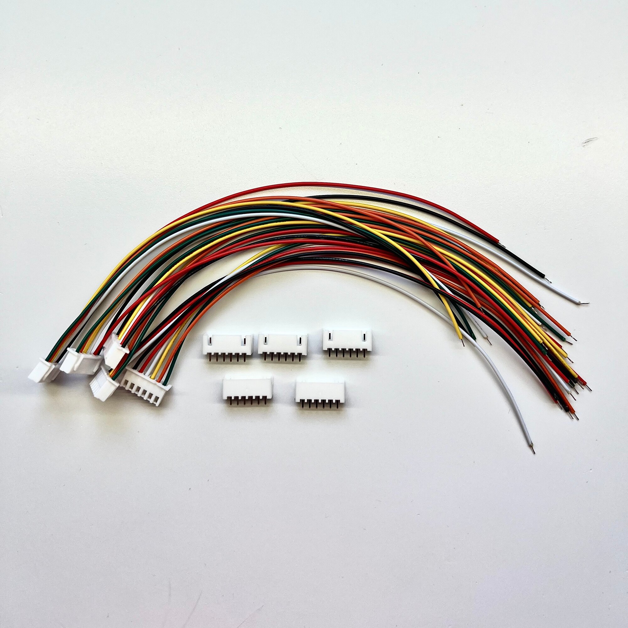 Набор кабелей с разъемом JST XH 2.54мм 6pin 20см 5 штук