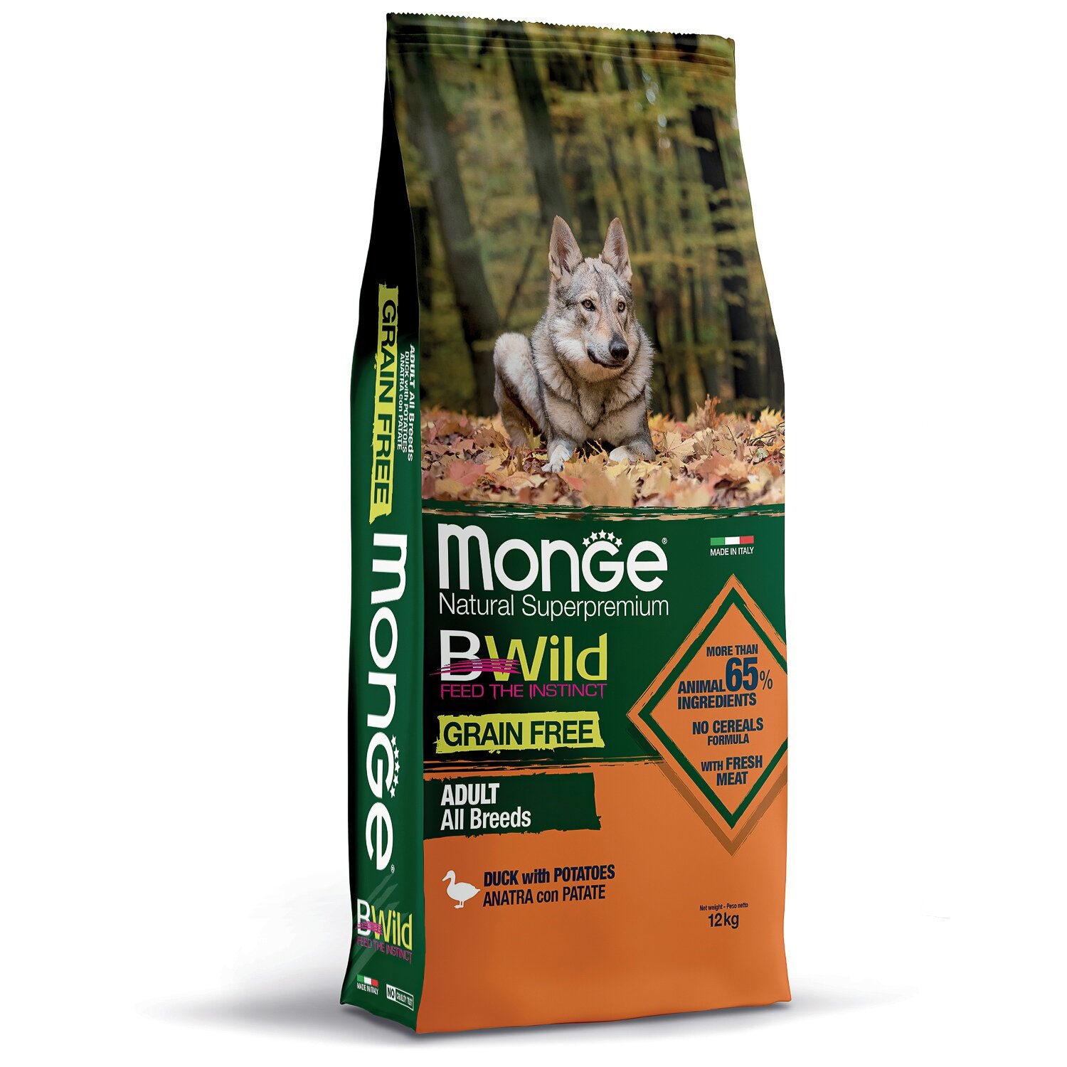 Сухой корм Monge Grain Free для взрослых собак беззерновой всех пород, утка/картофель, 2.5кг - фото №19