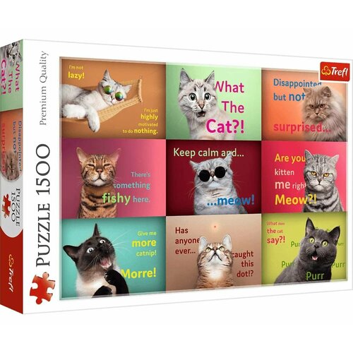 Пазл для взрослых Trefl 1500 деталей: Смешные портреты кошек