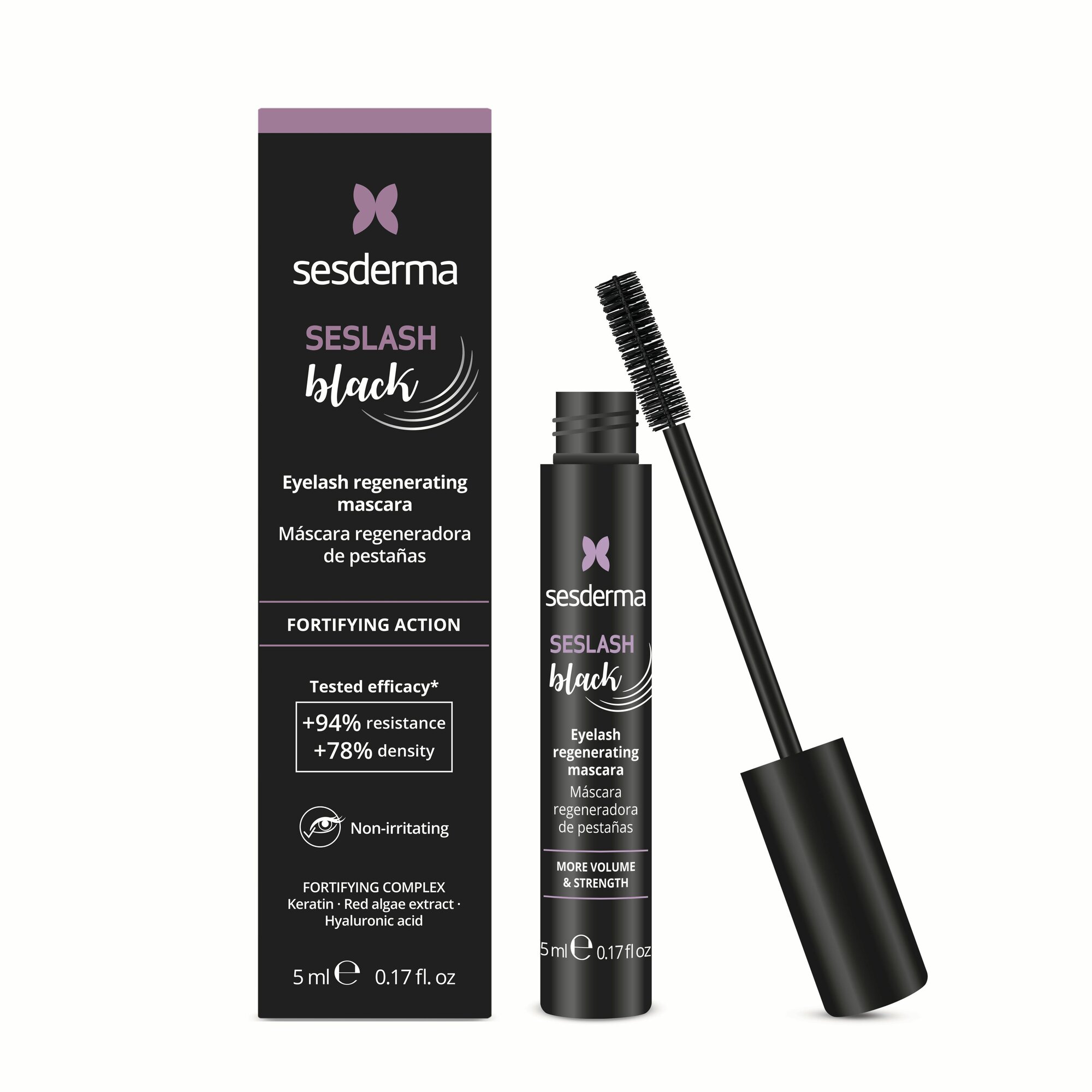 SESDERMA SESLASH BLACK - Тушь для ресниц восстанавливающая, чёрная, 5 мл