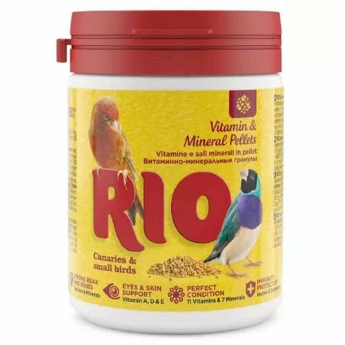 Корм для птиц Rio 120г витаминно-минеральные гранулы для канареек экзотов и других мелких птиц