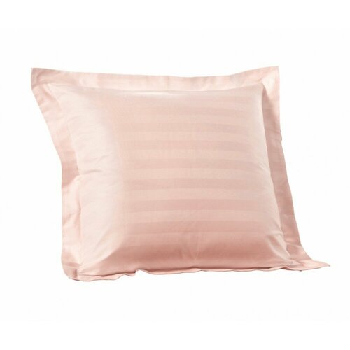 Наволочка однотонная страйп сатин розовая 70Х70 - 2 шт 1421₽