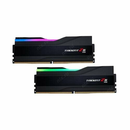 Модуль памяти DDR5 GSKILL TRIDENT Z5 RGB 64GB 2x32GB 5600MHz CL30 30-36-36-89 125V F5-5600J3036D32GX2-TZ5RK Black 3053700₽