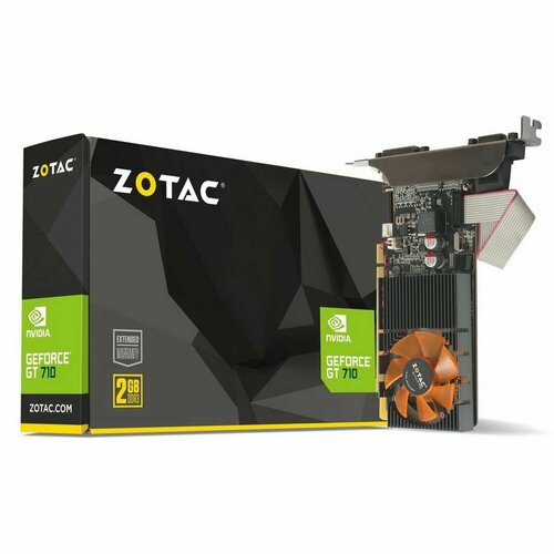 Видеокарта Zotac GT710 2GB DDR3 64-bit 954/1600 HDCP DVI HDMI VGA Lite Pack видеокарта palit pa gt710 2gd3h geforce gt 710 2gb ddr3 dvi hdmi crt