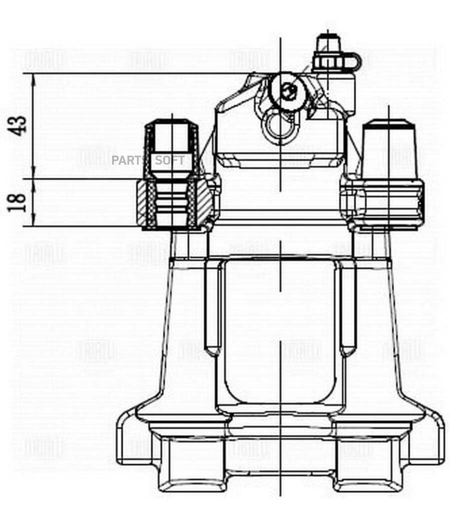 TRIALLI CF052270 Суппорт торм. для а/м Mercedes ML W164 (05-)/GL X164 (06-) зад. прав. d=42мм (CF 052270)