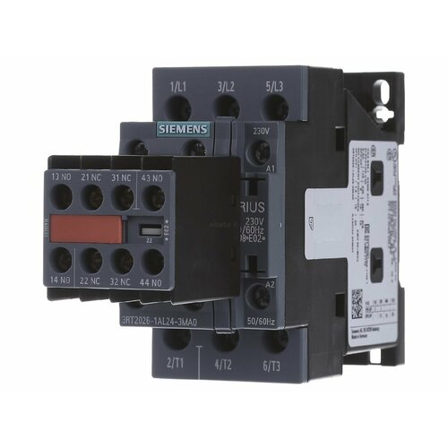 Магнитный контактор 25A 230V AC 0VDC 3RT2026-1AL24-3MA0 – Siemens – 4011209837461