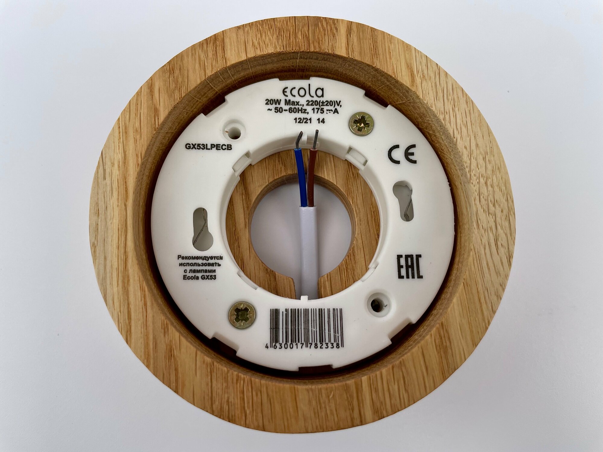 фото Спот светильник потолочный, накладной, деревянный, цоколь gx53