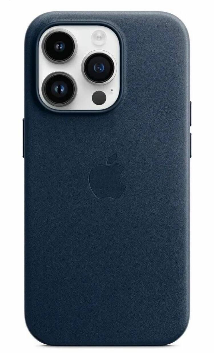 Чехол кожаный MagSafe для iPhone 13 Pro/ Анимация NFC / Leather Case with MagSafe /Blue