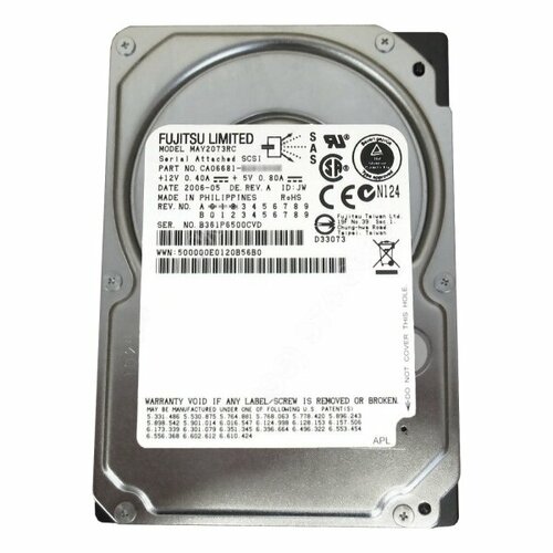 Жесткий диск Fujitsu CA06681-B27900WL 73Gb SAS 25 HDD 4805₽