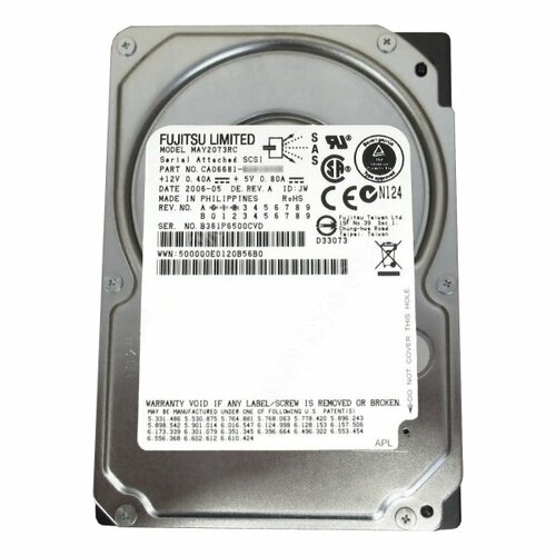 Жесткий диск Fujitsu CA06681-B27900WL 73Gb SAS 2,5 HDD жесткий диск fujitsu ca07069 b100 73gb sas 2 5 hdd