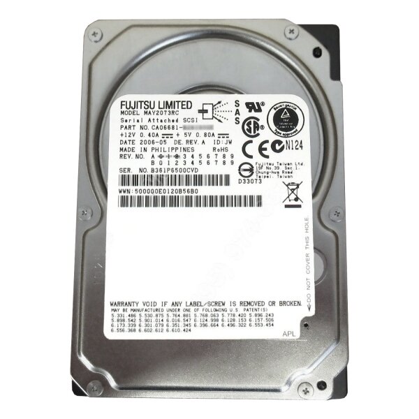 Жесткий диск Fujitsu MAY2073RC 73Gb SAS 2,5" HDD