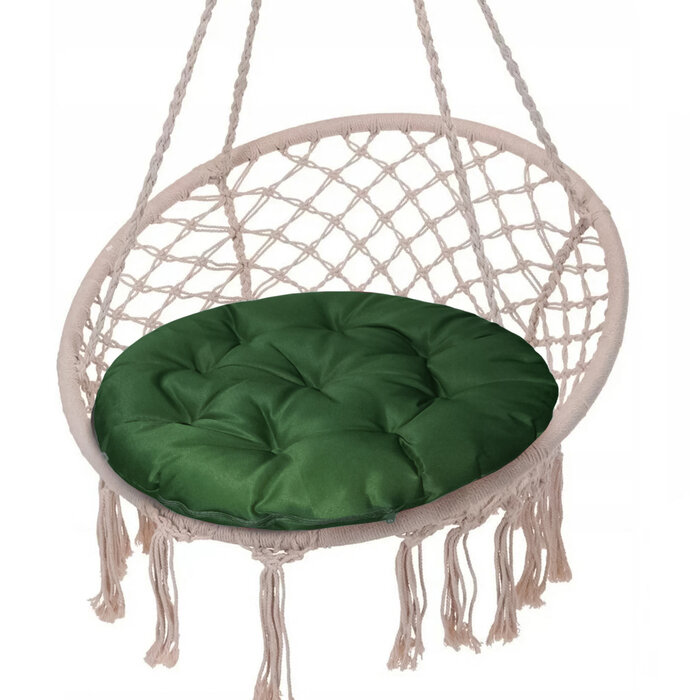 Подушка круглая на кресло непромокаемая D60 см, цвет ярко-зелёный, грета 20%, полиэстер 80% (комплект из 2 шт)