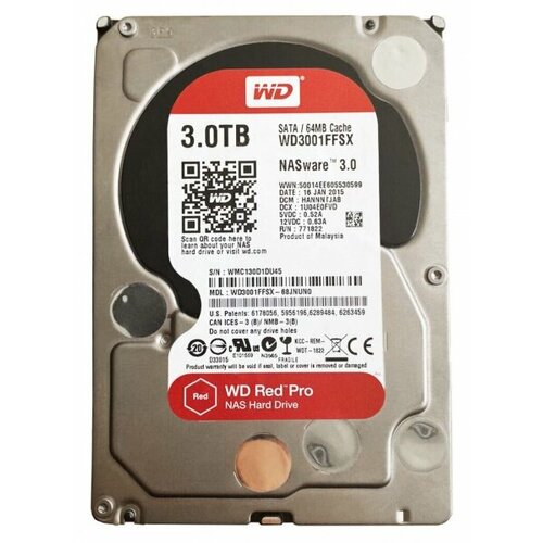 Жесткий диск Western Digital WD3001FFSX 3Tb 7200 SATAIII 35 HDD 15935₽