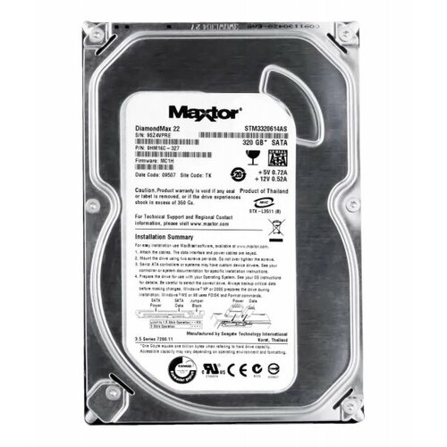 Жесткий Диск Maxtor 9HM16C 320Gb 7200 SATA 3,5 HDD