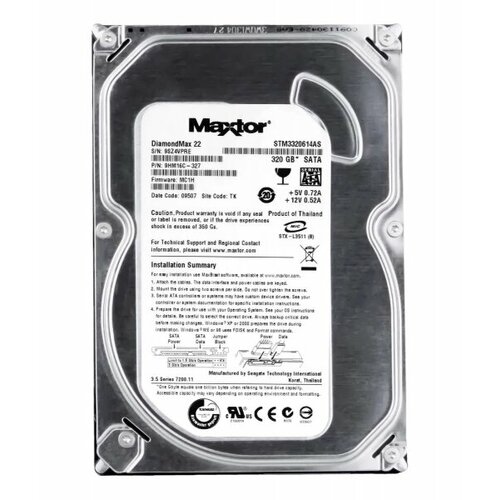 Жесткий Диск Maxtor 9HM16C 320Gb 7200 SATA 35 HDD 3965₽