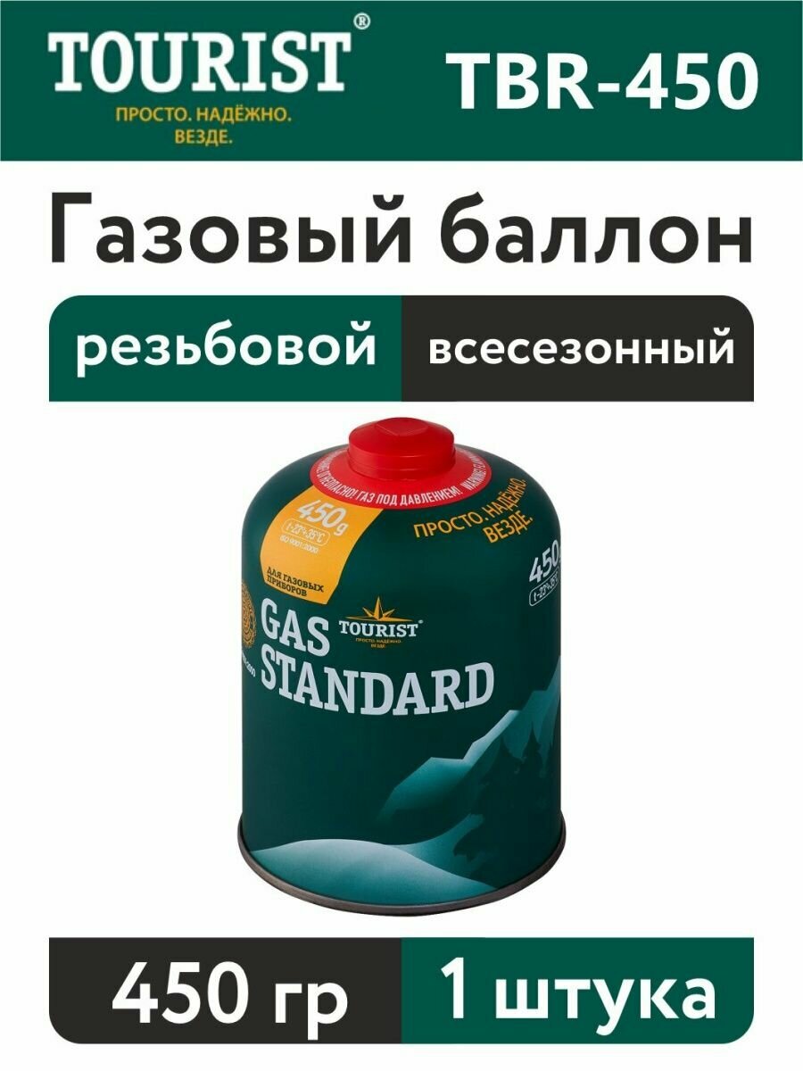 Газовый Баллон Gas Standard - 450 Г (резьбовой) Turis - фото №20