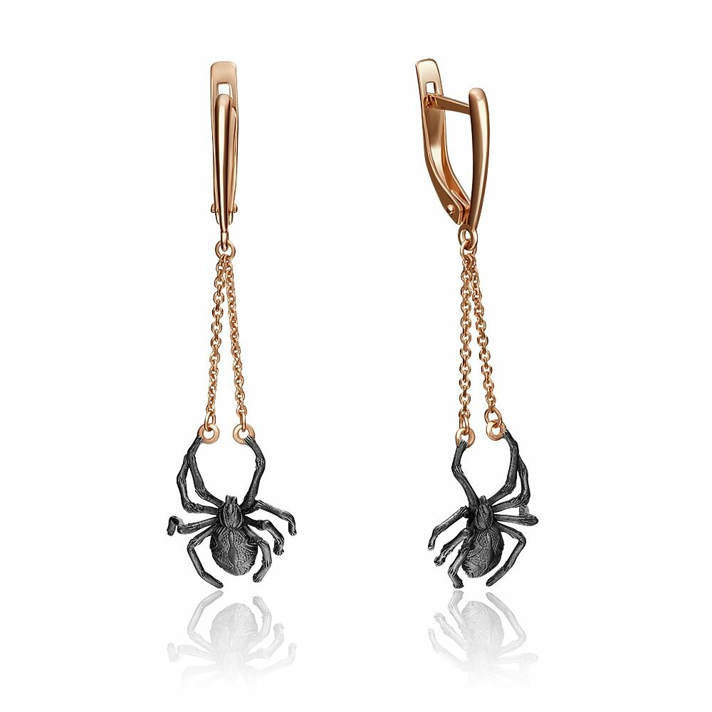 Серьги, красное золото, 585 проба