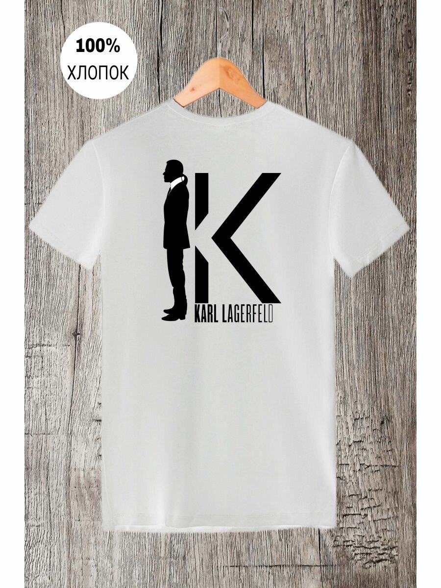 фото Футболка с принтом karl lagerfeld карл лагерфельд