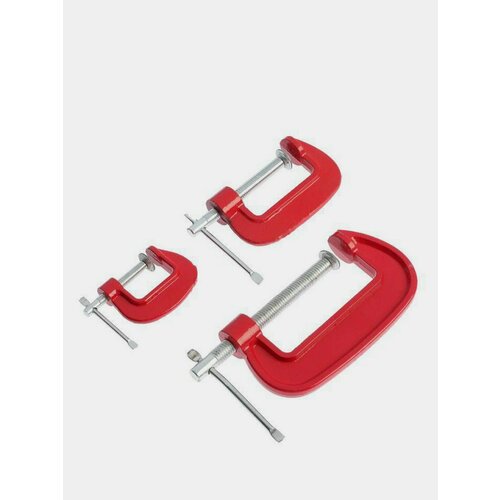 Набор струбцин G-образных ЛОМ 1-2-3 25-50-75 мм 3 шт 1399₽