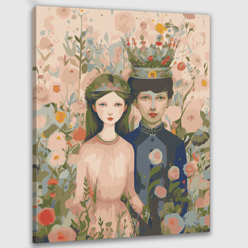 Картина по номерам 50х40 Королевский портрет: король и королева