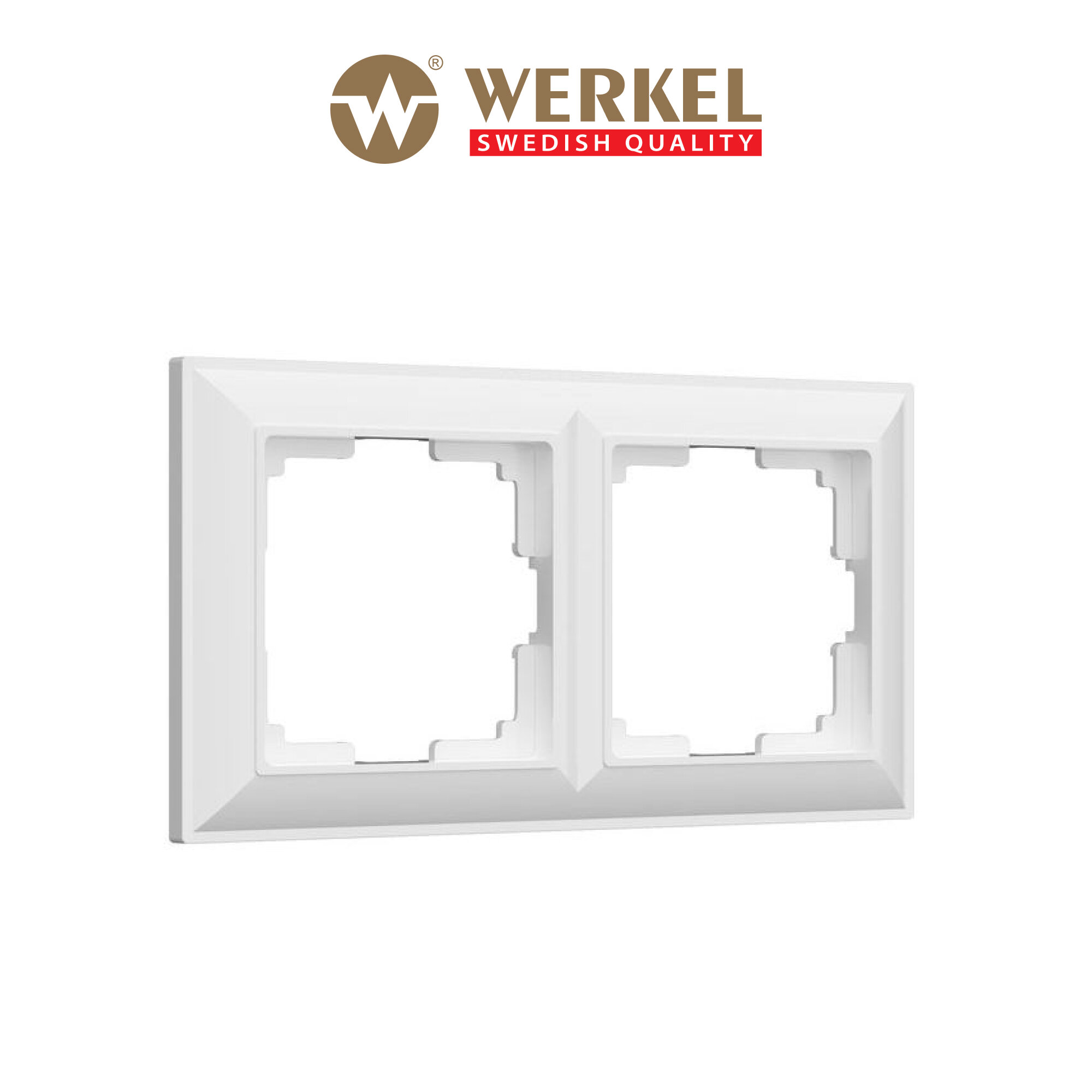 Рамка на 2 поста Werkel Fiore W0022201, поликарбонат, цвет белый