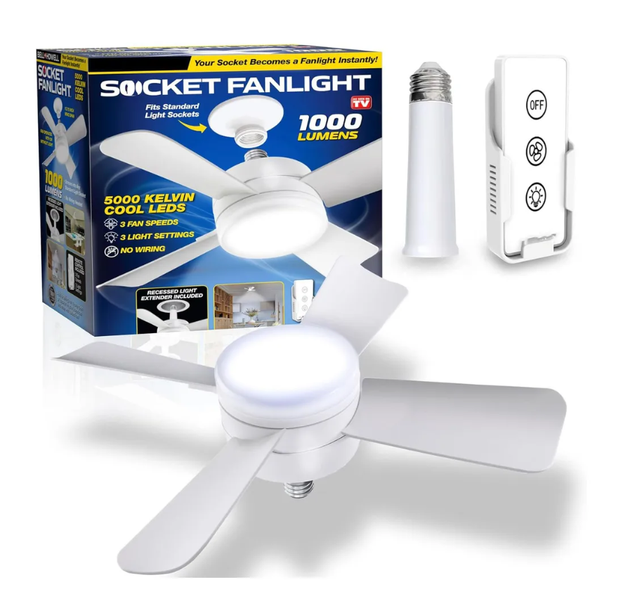 фото Вентилятор-люстра потолочный цокольный