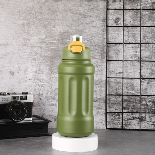 Термобутылка с гидрозамком и трубочкой Modengo AO148зеленая 650₽