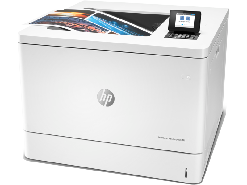 Принтер лазерный HP Color LaserJet Enterprise M751dn, цветн, A3, белый