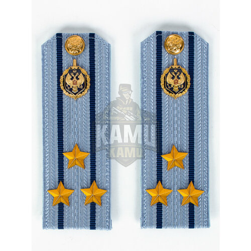 Погоны Фсб голубые на рубашку, звание Полковник 14х5см картон погоны фсб голубые на рубашку звание младший лейтенант