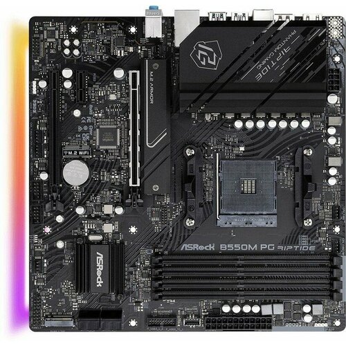 Материнская плата Asrock B550M PG RIPTIDE Soc-AM4 AMD B550 4xDDR4 mATX AC97 8ch71 25Gg RAIDHDMIDP 4293000₽