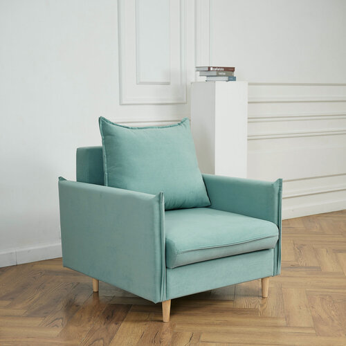 Изображение товара Кресло-кровать кресло раскладное Брендосс 335 износостойкий велюр, цвет мятный