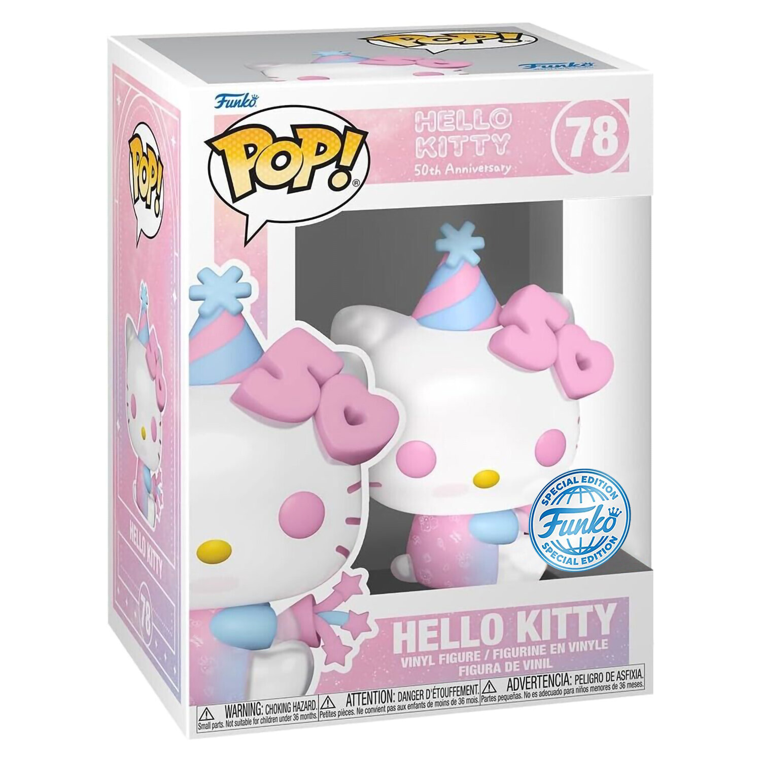Фигурка Funko POP! Hello Kitty 50th Hello Kitty with Party Hat (APAC) (Exc) (78) 76092